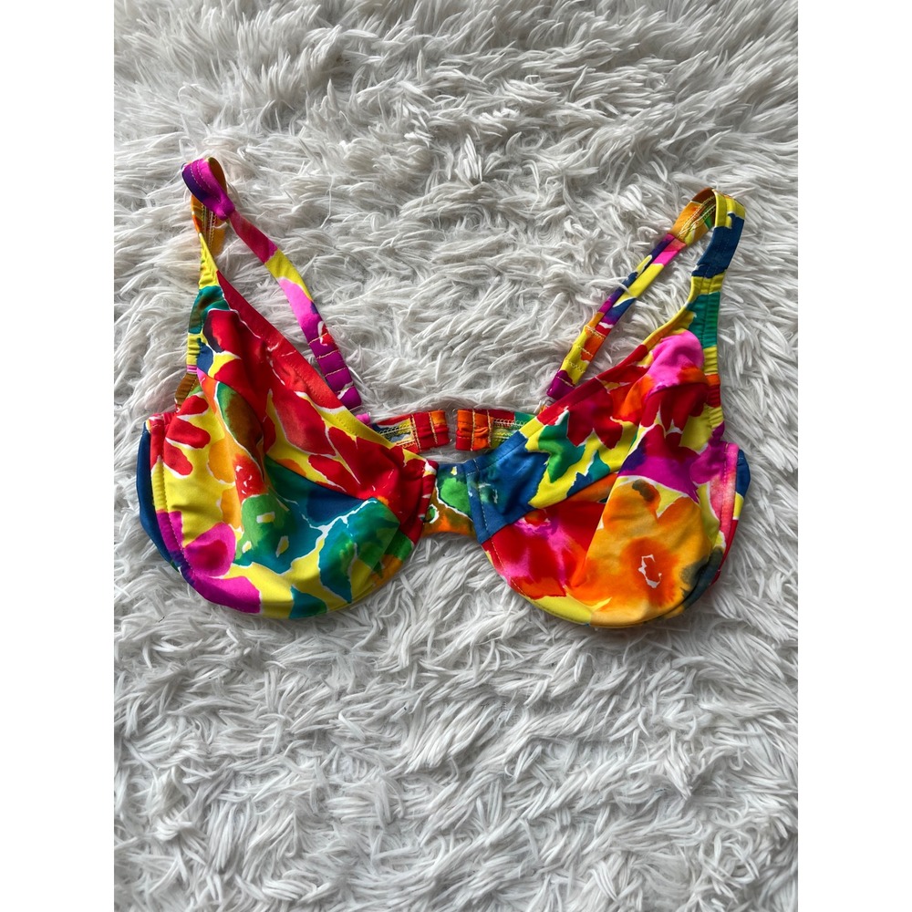 Daffy Waterwear Vintage 90s Tropical Floral Bikini Set - Picture 2 of 7